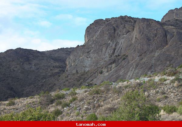 جبل (لنبش) الذي يحد تنومة من الشمال