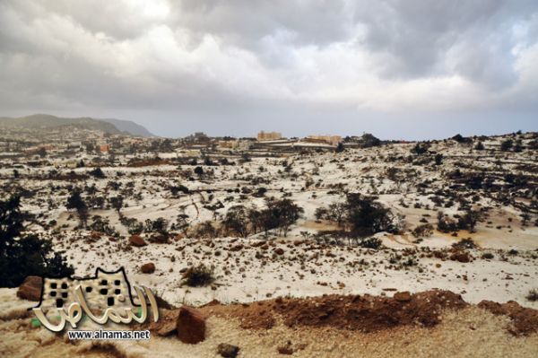 الحق ...صور....أمطار وبرد النماص يوم الاثنين 20/4/1431هـ  تصويرة الشبا - جناح الطير - النماص