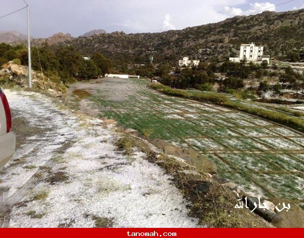 صور امطار وبرد تنومة الأثنين 20/4/1431 (تصوير بن حارالله)