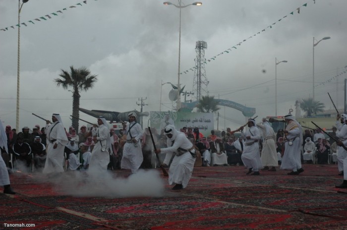 حفل أهالي محافظة النماص بمناسبة عودة الملك الى أرض الوطن بعد رحلته العلاجية (تصوير- محمد عامر)