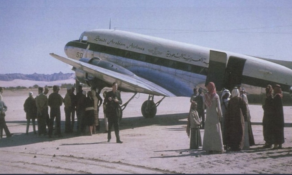#صورة نادرة لـزيارة #الملك_سعود لـ #العلا عام ١٣٧٨هـ–1958م