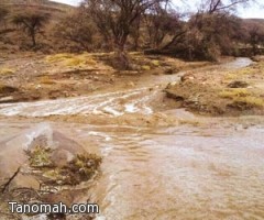 أمطار على شرق النماص وعلو وادي ترج