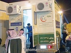 جمعية "عناية" تواصل تقديم خدماتها الميدانية الخيرية بمقر خيمة أبها