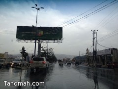 أمطار على محافظة تنومة