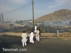 حريق في مزرعة بقرية "شعيبة" والنار تهدد تمديدات الكهرباء