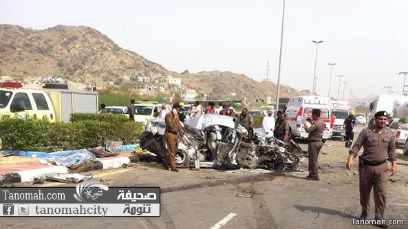 ثلاث وفيات واصابة في حادث مروع بمحافظة بارق