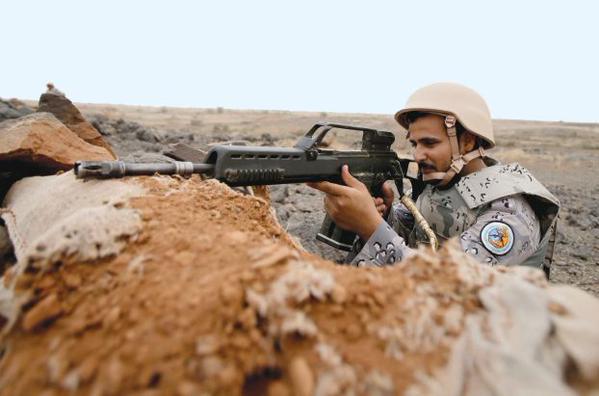 صور أرشيفية لأحد رجال سلاح الحدود استشهاد جنديين وإصابة 5 من رجال حرس الحدود