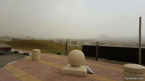 موجة شديدة من الغبار  تجتاح محافظة تنومة