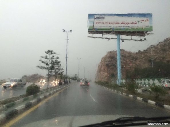 أمطار غزيرة على #تنومة