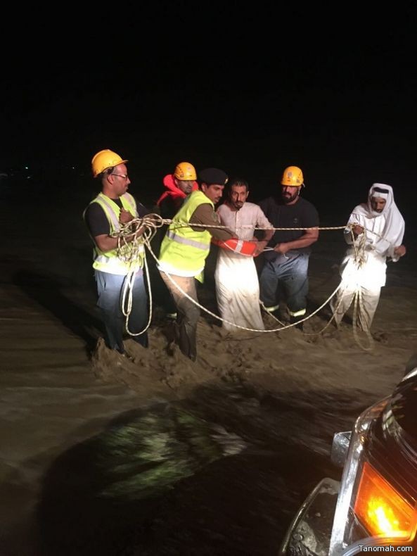 الحوادث المصاحبة لامطار اليوم والتي ورد عنها بلاغات لغرف عمليات الدفاع المدني بعسير