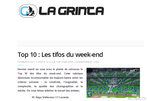 "تيفو الأهلي".. "TOP 10"حسب الموقع الفرنسي"لاغرينتا"