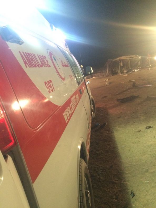 3وفيات وأربع إصابات في حادث إنقلاب سيارة على طريق #الرين