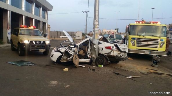 وفاة وإصابة ثلاثة أشخاص في حادث مروع في #تنومة
