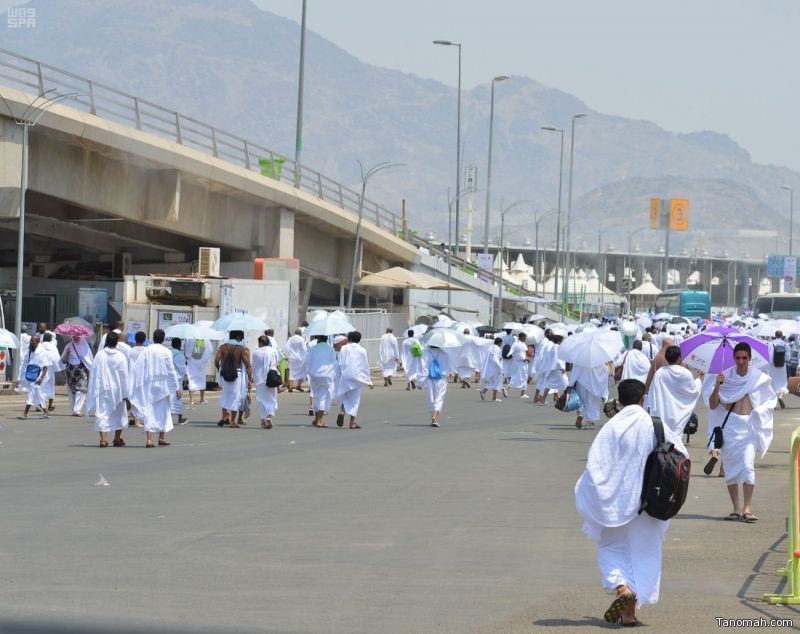 #صور:اكتمال وصول حجاج بيت الله الحرام إلى مشعر منى لقضاء يوم التروية