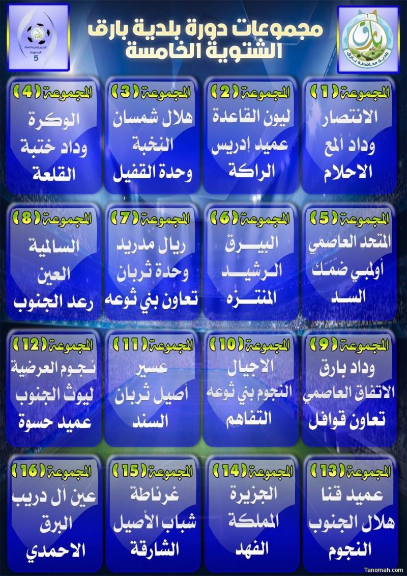 قرعة دورة بلدية بارق الشتوية الخامسة تسفر عن مجموعات قوية