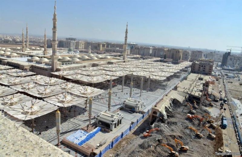 مصادر: اكتمال 60% من أعمال توسعة الساحات الغربية بالمسجد النبوي الشريف