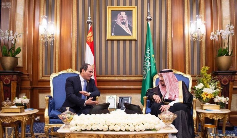 خادم الحرمين الشريفين يلتقي رئيس جمهورية مصر العربية