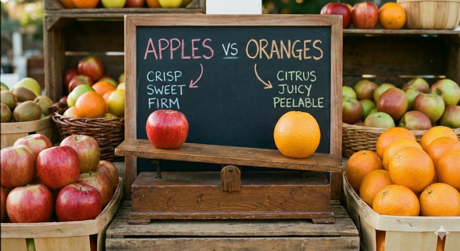 أيهما أكثر احتواءً على فيتامين «سي» والألياف: التفاح أم البرتقال؟