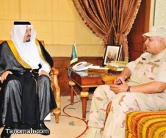 الأمير فيصل بن خالد يستقبل قائد المنطقة الجنوبية الجديد اللواء / عبدالله بن صالح العمري 