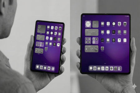 سامسونغ تكشف أول هاتف ذكي ثلاثي الطي