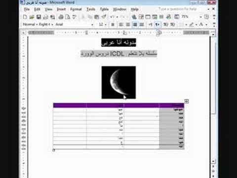 تعليم ICDL برنامج الوورد الجزء السادس رقم 2