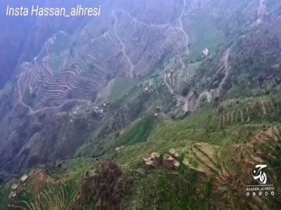 #فيديو: جبال الحشر ؛المدرجات الزراعية..ابداع الإنسان في هندسة الطبيعة الجبلية  ... حسن الحريصي